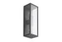 Lindby Außen-Wandleuchte Peldar Schwarz Grau Aluminium IP44 Bild 2