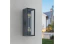 Lindby Außen-Wandleuchte Peldar Schwarz Grau Aluminium IP44 Bild 4