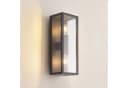 Lindby Außen-Wandleuchte Peldar Schwarz Grau Aluminium IP44 Bild 5