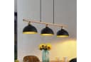 Lindby Hängeleuchte Tirzana, 3-flg., Schwarz, Metall, Holz Bild 1