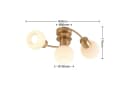 Lindby Deckenlampe Ciala, 3-flg., Messing, Glas, E14 Bild 4