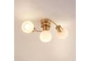 Lindby Deckenlampe Ciala, 3-flg., Messing, Glas, E14 Bild 5