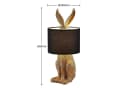 Lindby Tischleuchte Lorentina LED Schwarz Gold Hase Bild 4