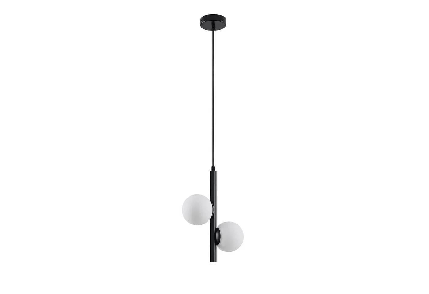Lucande Hängeleuchte Emarin Metall Schwarz IP20 2 x 8 W - Bild 2