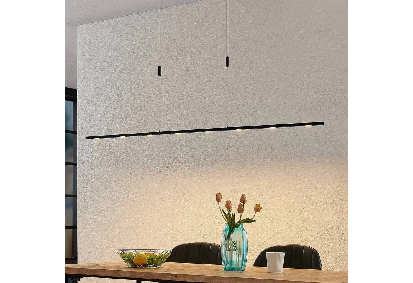 Lucande LED-Pendellampe Stakato 180 cm 8-flg. Dimmbar