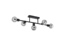 Lindby Deckenlampe Biscala 5-flg. Schwarz/Rauch E14 Bild 2
