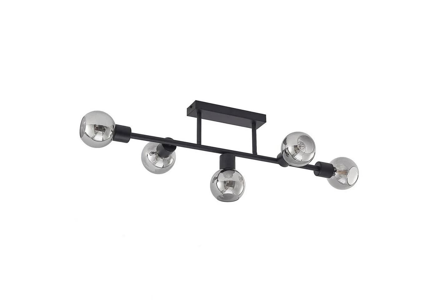 Lindby Deckenlampe Biscala 5-flg. Schwarz/Rauch E14 - Bild 2