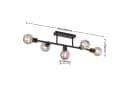 Lindby Deckenlampe Biscala 5-flg. Schwarz/Rauch E14 Bild 4