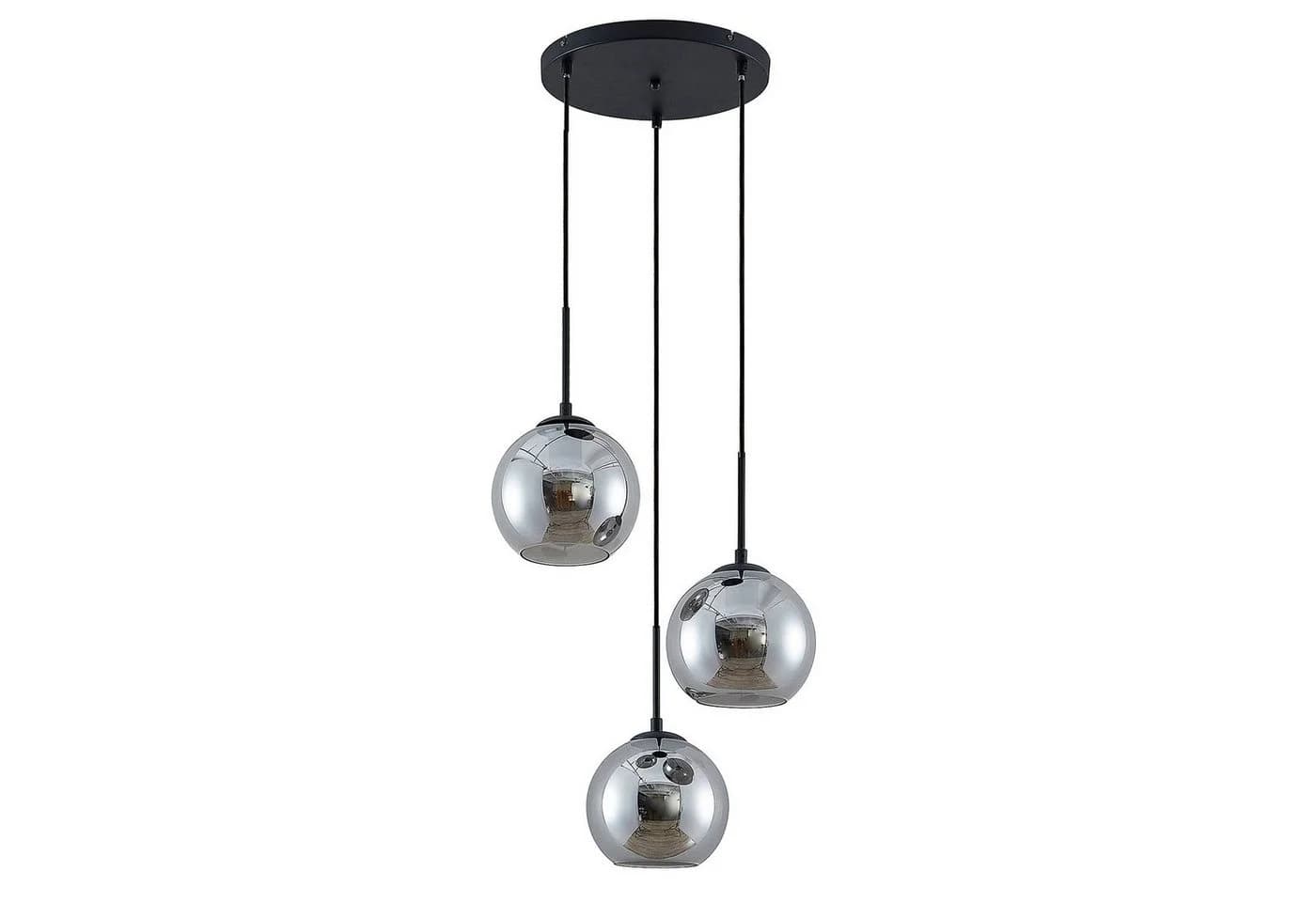 Lindby Hängeleuchte Jurian Rauchglas LED 3-flammig Modern - Bild 2