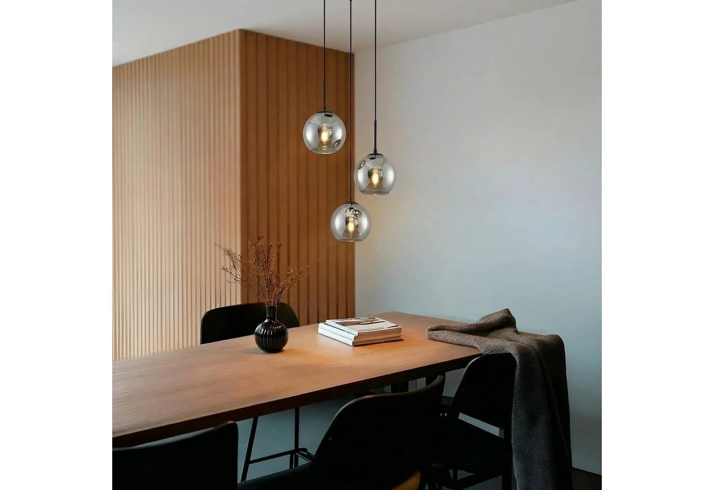 Lindby Hängeleuchte Jurian Rauchglas LED 3-flammig Modern - Bild 3