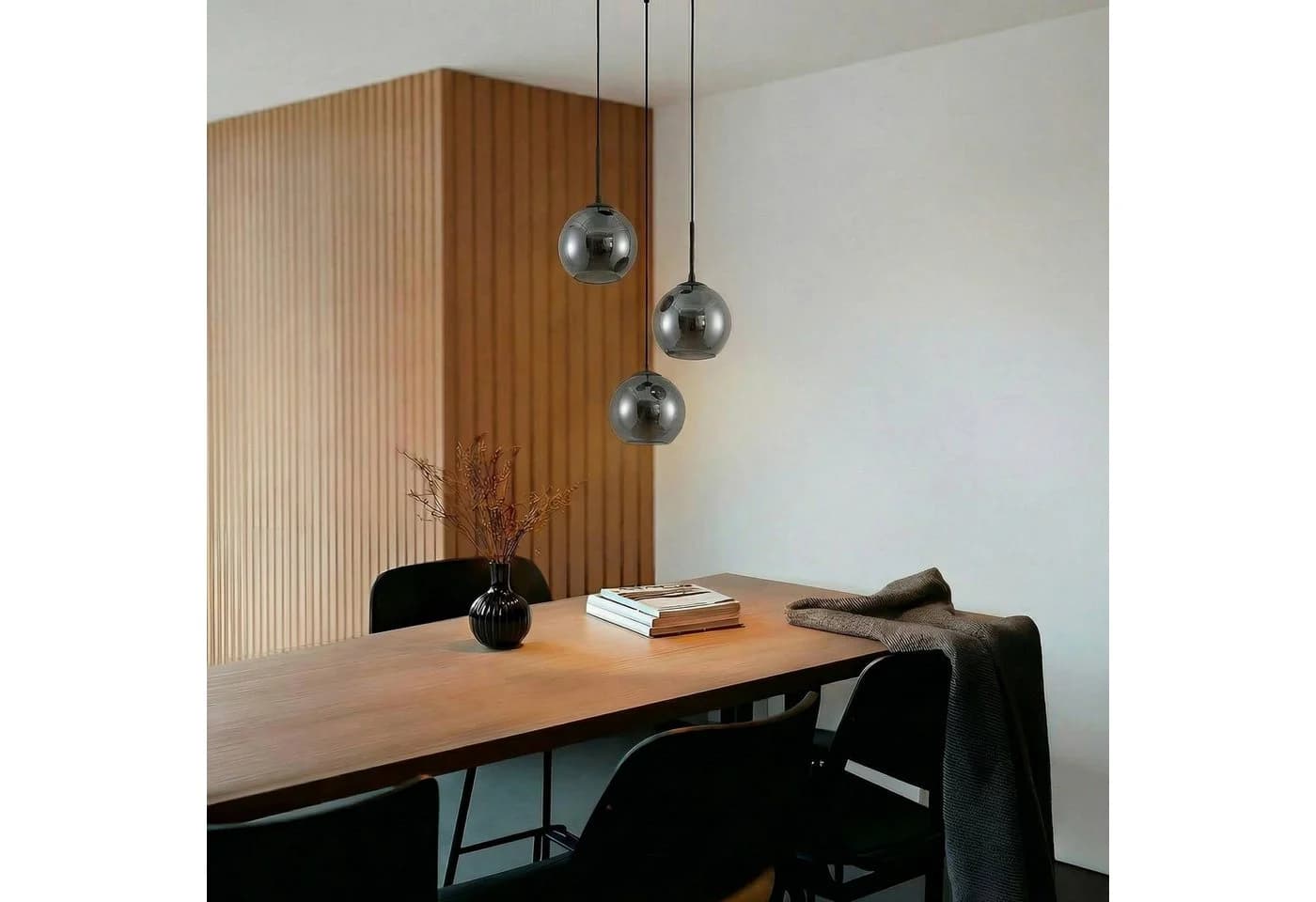 Lindby Hängeleuchte Jurian Rauchglas LED 3-flammig Modern - Bild 4
