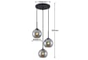 Lindby Hängeleuchte Jurian Rauchglas LED 3-flammig Modern Bild 5