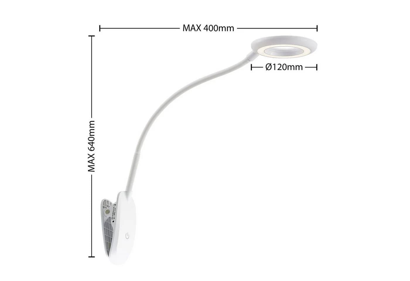 Prios Klemmleuchte Harumi LED 4W Universalweiß Dimmbar - Bild 5