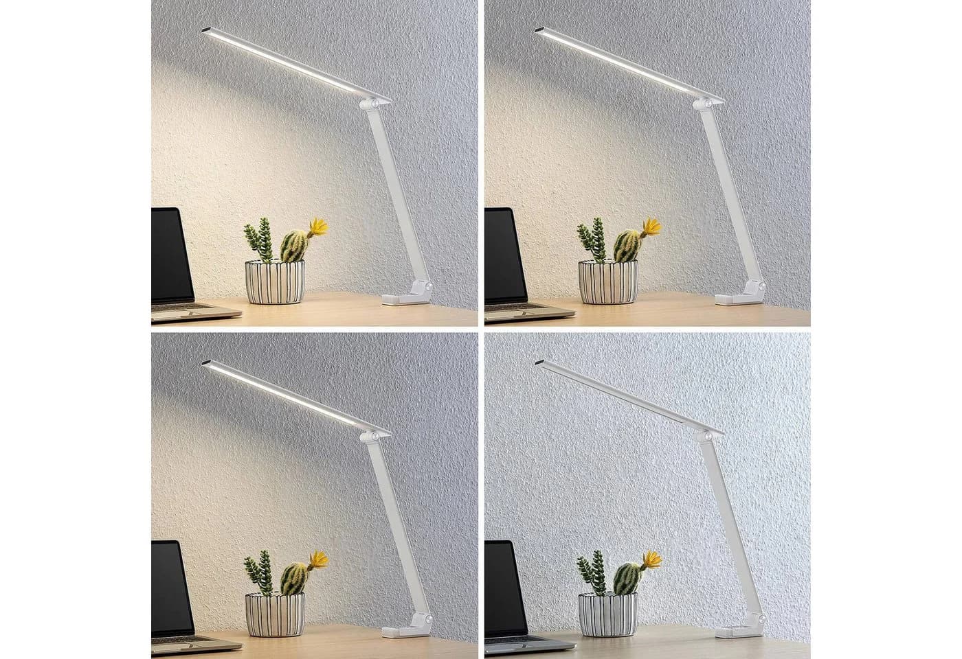 Prios LED-Tischlampe Tamarin, 40 cm Höhe, Weiß, Dimmbar - Bild 3