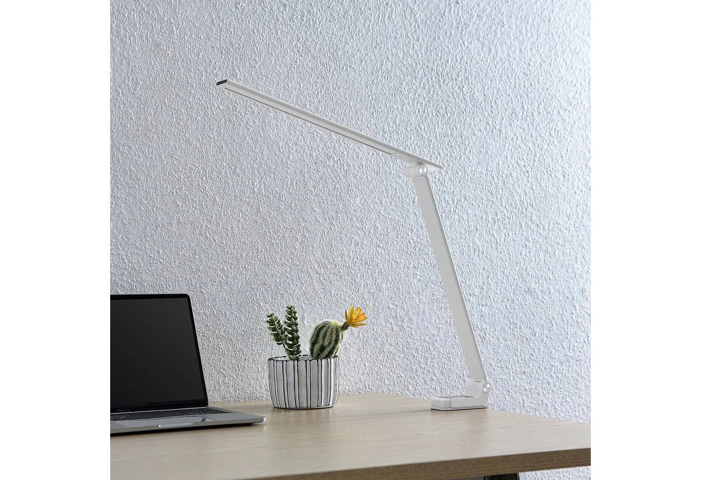 Prios LED-Tischlampe Tamarin, 40 cm Höhe, Weiß, Dimmbar - Bild 5