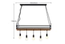 Lindby Hängeleuchte Kirista, 5-flg., schwarz/Holz, 100 cm, E27 Bild 4