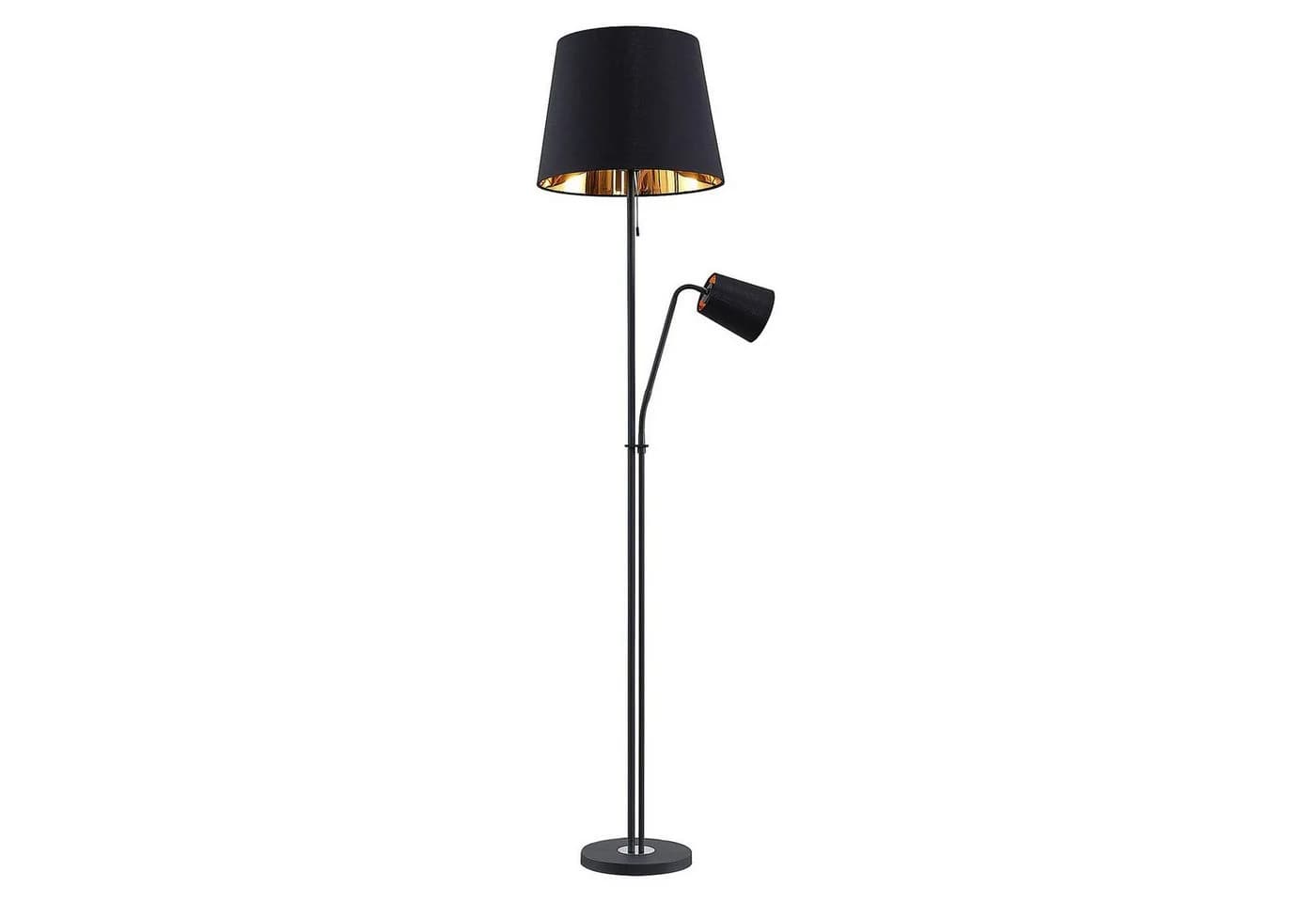 Lindby Stehlampe Efalia Metall Schwarz IP20 1x15W E27 + 1x10W E14 - Bild 2