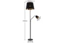 Lindby Stehlampe Efalia Metall Schwarz IP20 1x15W E27 + 1x10W E14 Bild 5
