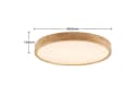 Lindby LED-Deckenlampe Lanira Ø 60 cm Holz Remote CCT Bild 5