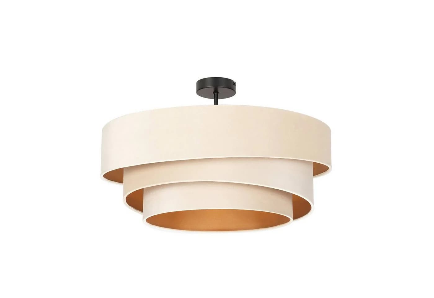 Lindby Deckenlampe Jusari Creme Textil Ø 56 cm E27 - Bild 2