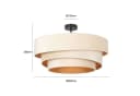 Lindby Deckenlampe Jusari Creme Textil Ø 56 cm E27 Bild 5