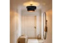 Lindby Deckenlampe Jusari Schwarz Textil 56 cm E27 Bild 1