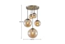 Lindby Hängeleuchte Teeja, amber, 5-flg., Ø50cm, Glas, E27 Bild 5