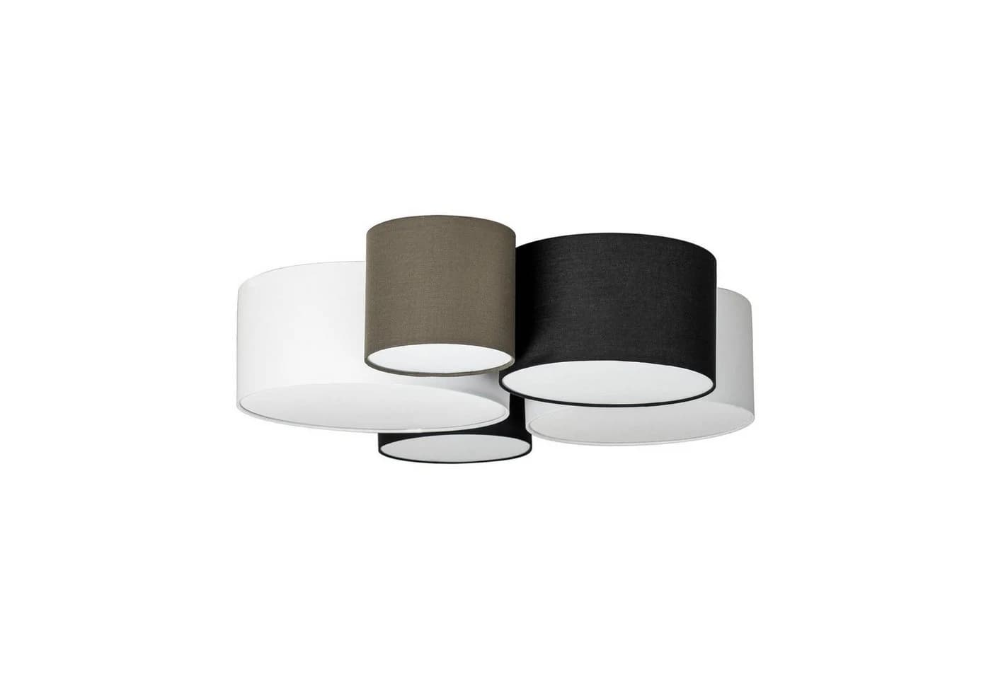 Lindby Deckenlampe Lettie, 5-flammig, E27, Grau/Schwarz/Weiß - Bild 2