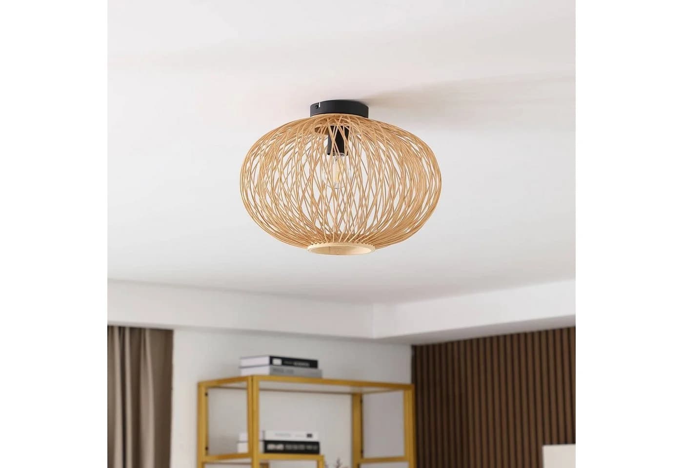 Lindby Solvira Deckenlampe Bambusgeflecht Rund - Bild 3