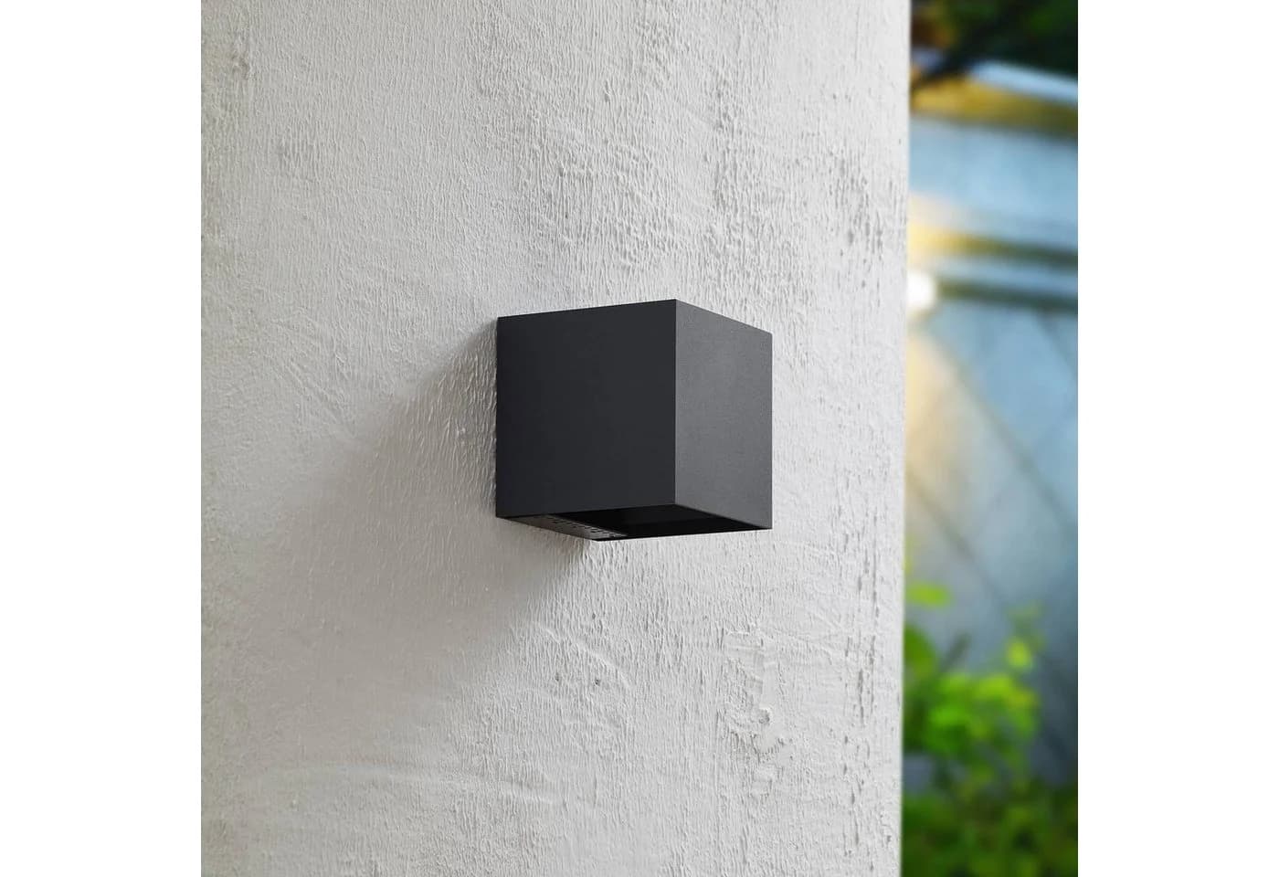 Prios LED-Solarwandlampe Lius, Bewegungssensor, Dunkelgrau - Bild 3