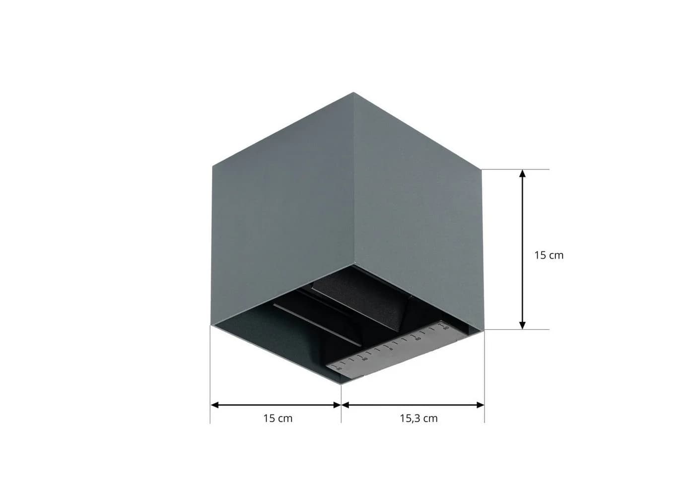 Prios LED-Solarwandlampe Lius, Bewegungssensor, Dunkelgrau - Bild 4