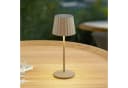 Lindby LED-Akku-Tischleuchte Esali Sandbeige Metall IP65 Bild 1