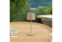 Lindby LED-Akku-Tischleuchte Esali Sandbeige Metall IP65 Bild 4