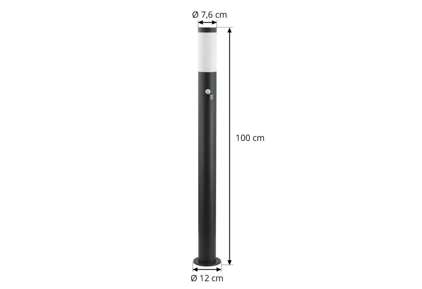 Lindby Wegelampe Statius Anthrazit/Weiß Sensor 100cm - Bild 4
