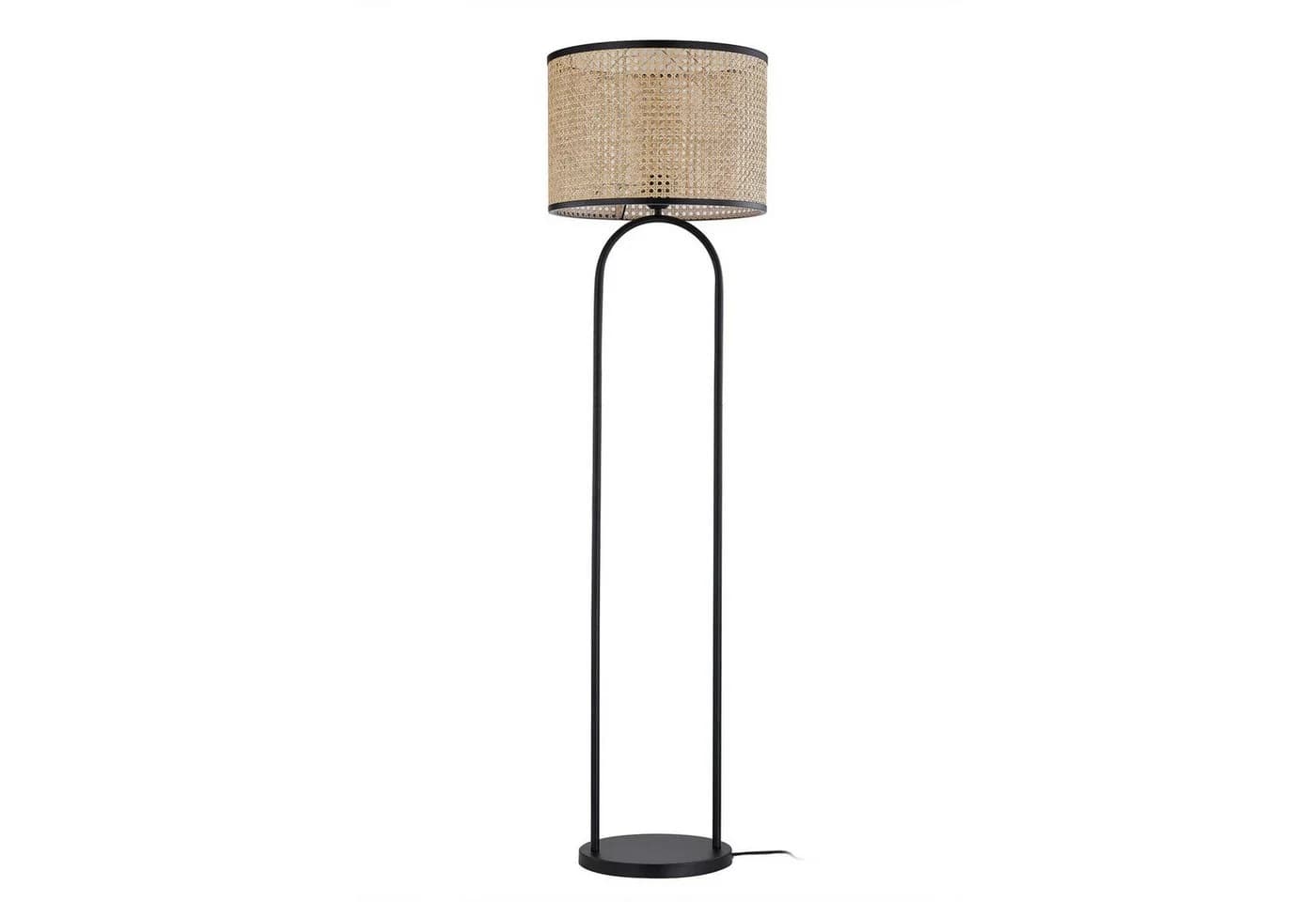 Lindby Stehleuchte Yaelle 146 cm Rattan Schwarz E27 - Bild 2