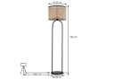 Lindby Stehleuchte Yaelle 146 cm Rattan Schwarz E27 Bild 4