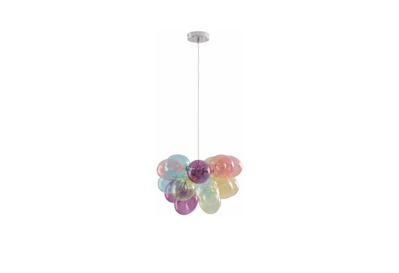 Lucande Hängeleuchte Diborah 40 cm Bunt Glas G9 - Bild 2