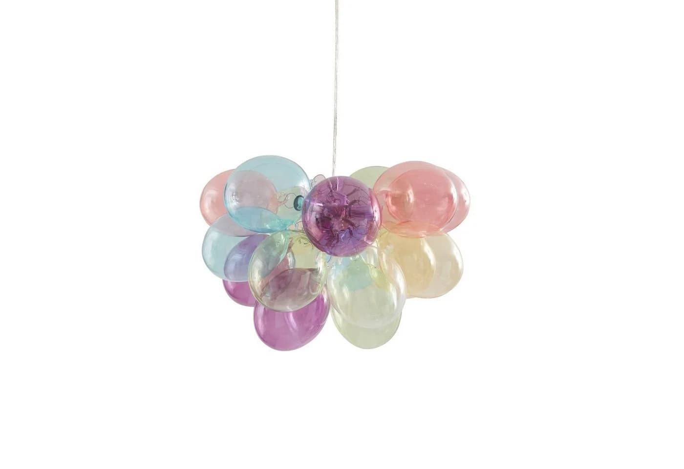 Lucande Hängeleuchte Diborah 40 cm Bunt Glas G9 - Bild 5
