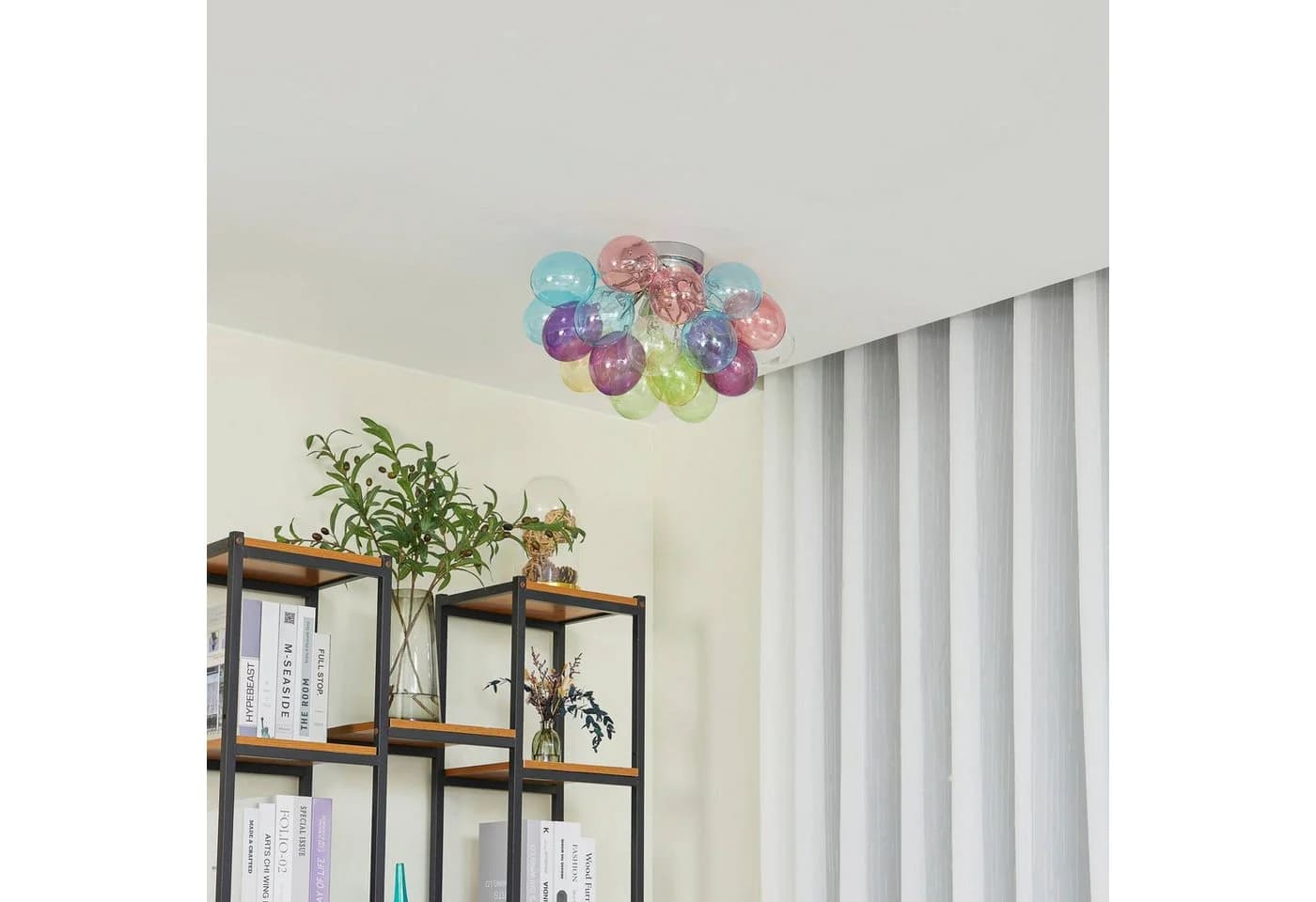 Lucande Deckenleuchte Diborah Bunt Glas 50 cm G9 - Bild 3