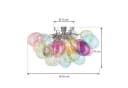 Lucande Deckenleuchte Diborah Bunt Glas 50 cm G9 Bild 4
