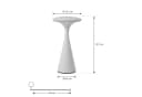 Lindby LED-Akku-Tischlampe Evelen Weiß USB-Aufladung IP54 Bild 5