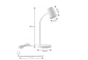 Lindby Tischleuchte Radka Kunststoff Weiß Flexarm GU10 LED Bild 4