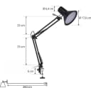Lindby LED-Klemmleuchte Undra Schwarz Metall Justierbar Bild 5