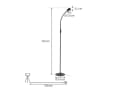 Lindby LED-Stehleuchte Maori 140 cm Schwarz Dimmbar Bild 4