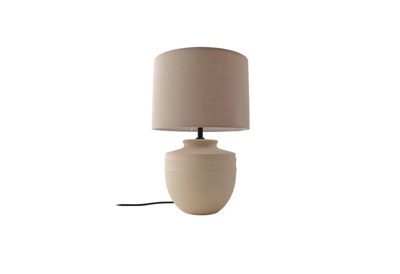 Lindby Tischleuchte Thalassia Keramik Creme IP20 15W LED Beige - Bild 2