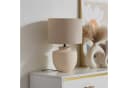 Lindby Tischleuchte Thalassia Keramik Creme IP20 15W LED Beige Bild 3