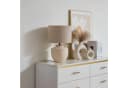 Lindby Tischleuchte Thalassia Keramik Creme IP20 15W LED Beige Bild 4