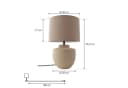 Lindby Tischleuchte Thalassia Keramik Creme IP20 15W LED Beige Bild 5