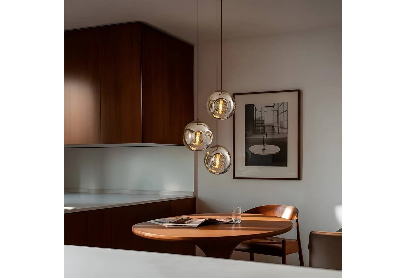Lindby Hängeleuchte Valentina E27 49 cm Rauchgrau Glas - Bild 3