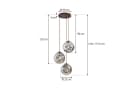 Lindby Hängeleuchte Valentina E27 49 cm Rauchgrau Glas Bild 5